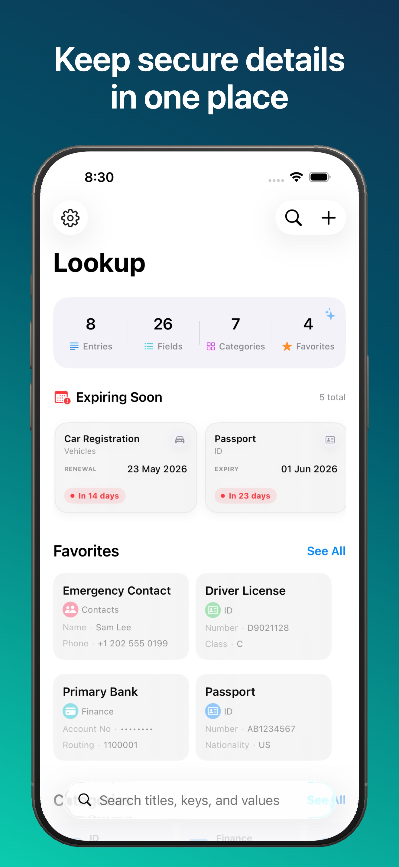 Lookup screenshot 1